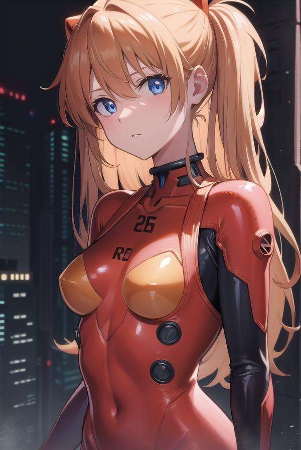 asukalangley, <lora:asukalangley:1>, asuka langley soryu, blue eyes, hair between eyes, headgear, interface headset, orange hair,BREAK bodysuit, long sleeves, plugsuit, red bodysuit,BREAK outdoors, city,BREAK looking at viewer, BREAK <lora:GoodHands-vanilla:1>, (masterpiece:1.2), best quality, high resolution, unity 8k wallpaper, (illustration:0.8), (beautiful detailed eyes:1.6), extremely detailed face, perfect lighting, extremely detailed CG, (perfect hands, perfect anatomy),