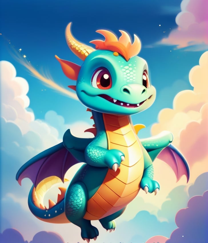 cute dragon, flying on the sky <lora:sdxl_cutedragon:0.65>