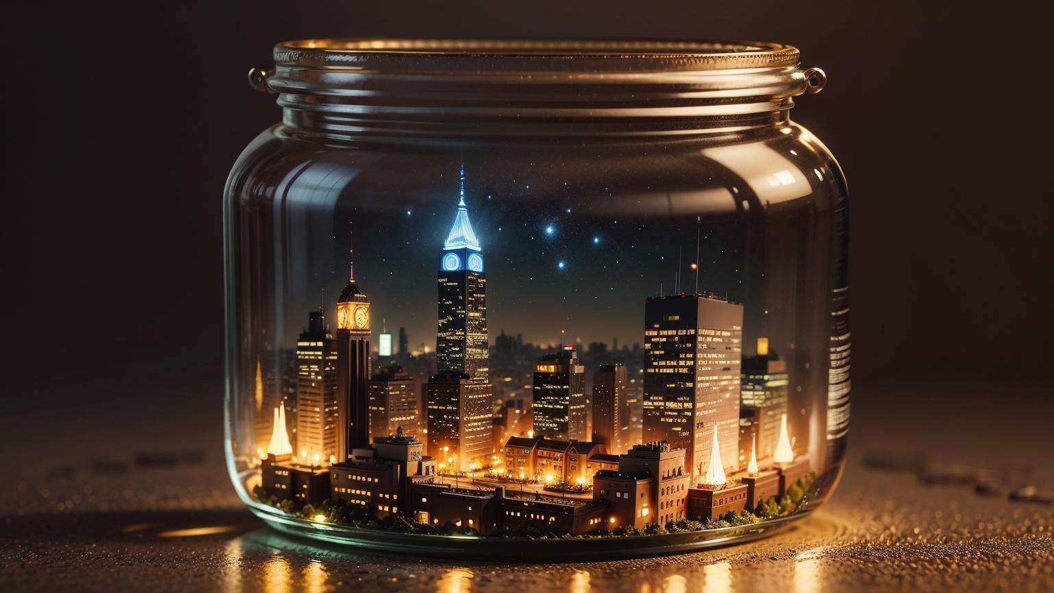 night light, bottle, in glass bottle,  street, masterpiece, best best quality, high realistic, city,  <lora:Bottle_Sora:0.4>, (masterpiece,best quality:1.5)
