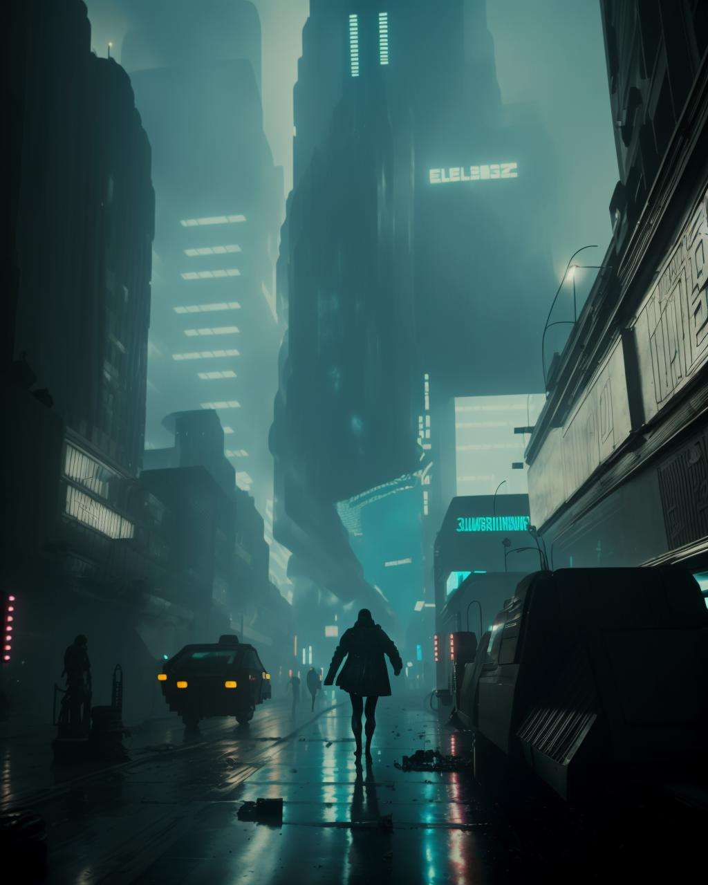 movie screencap of a citizen from Blade Runner 1982,  apocalyptic, studio lighting, award winning photography, wide angle photo, high definition, realistic, epic, cinematic 3D rendering, insanely detailed, hyper-realistic, super detailed, realistic octane render, 8k