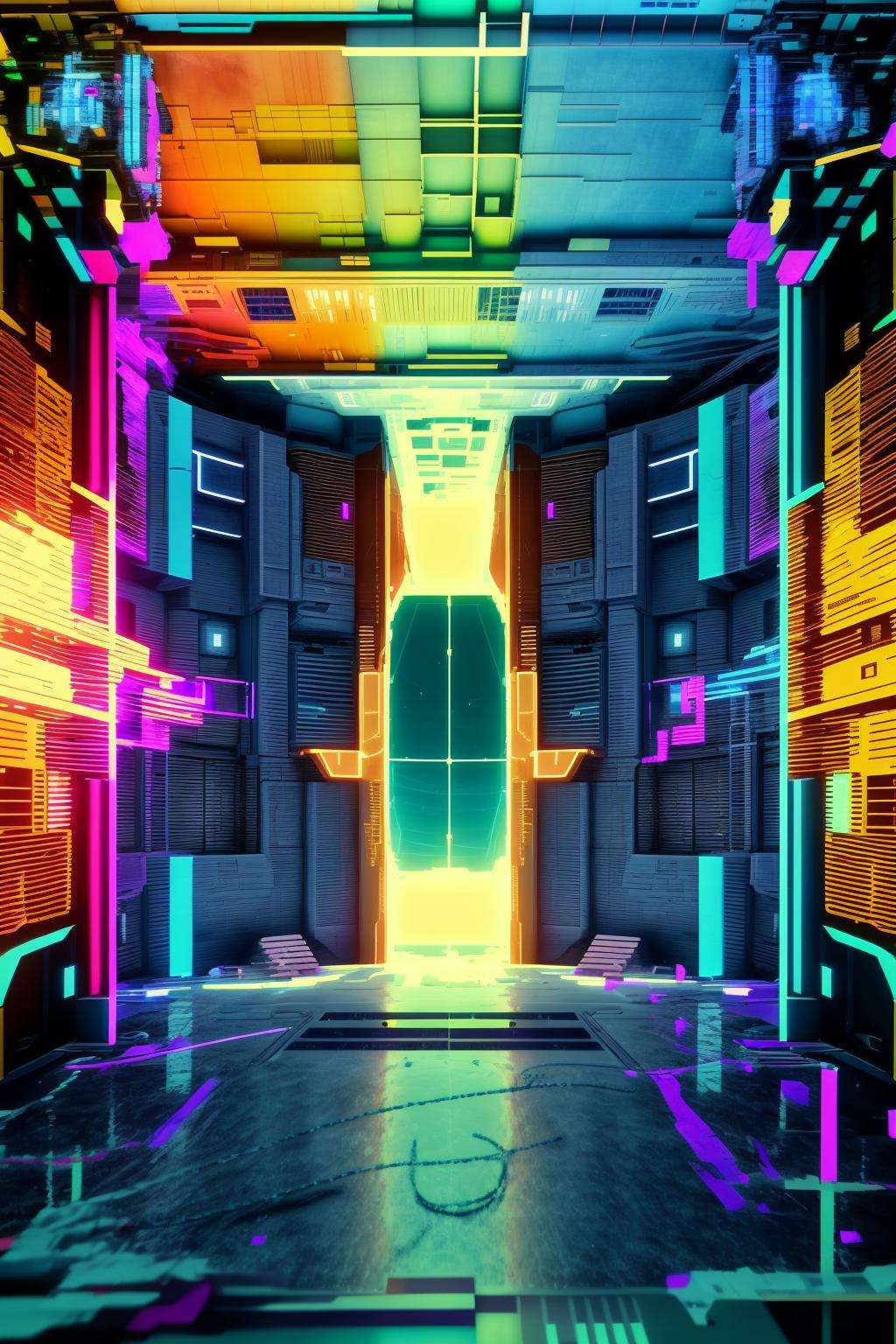 (  cyberspace_background ),  a building with graffiti on the side of it