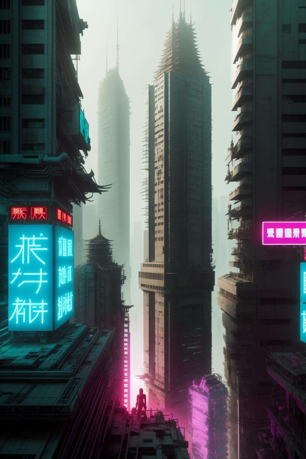 cyber_asia , cyberpunk, futuristic