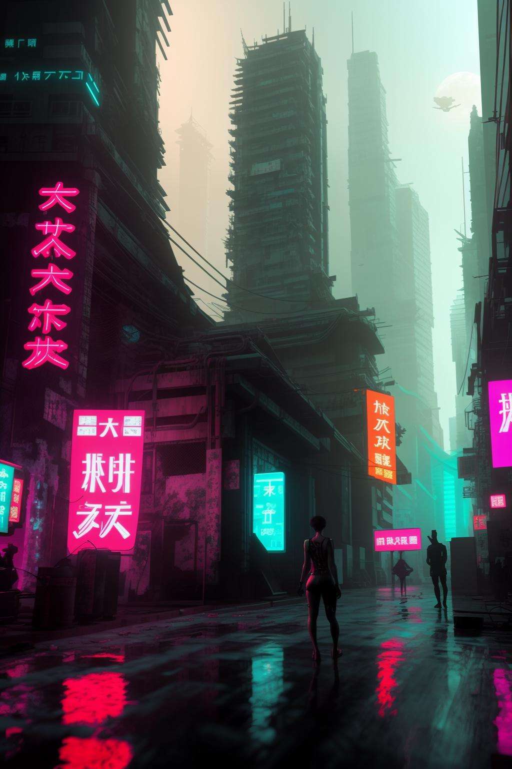 cyber_asia , cyberpunk, futuristic