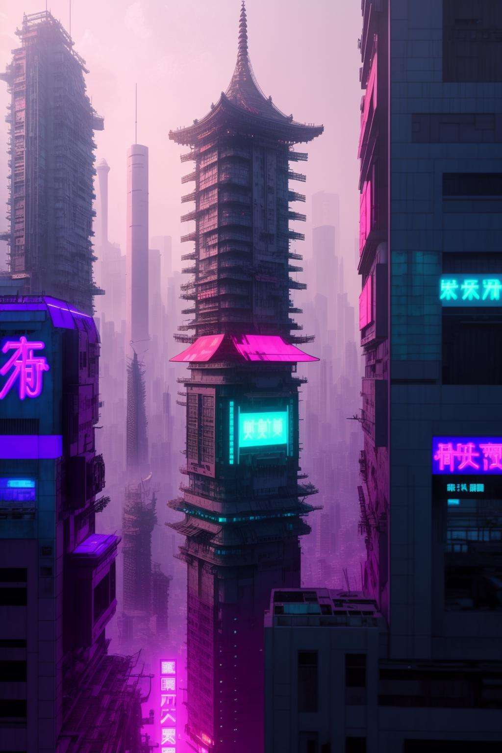 cyber_asia , cyberpunk, futuristic