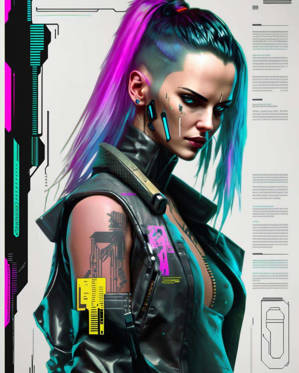 cyberpunk graphics, (( a cyberpunk 2077 character, fashion  ))<lora:cybergraphic_sdxl:1.0>
