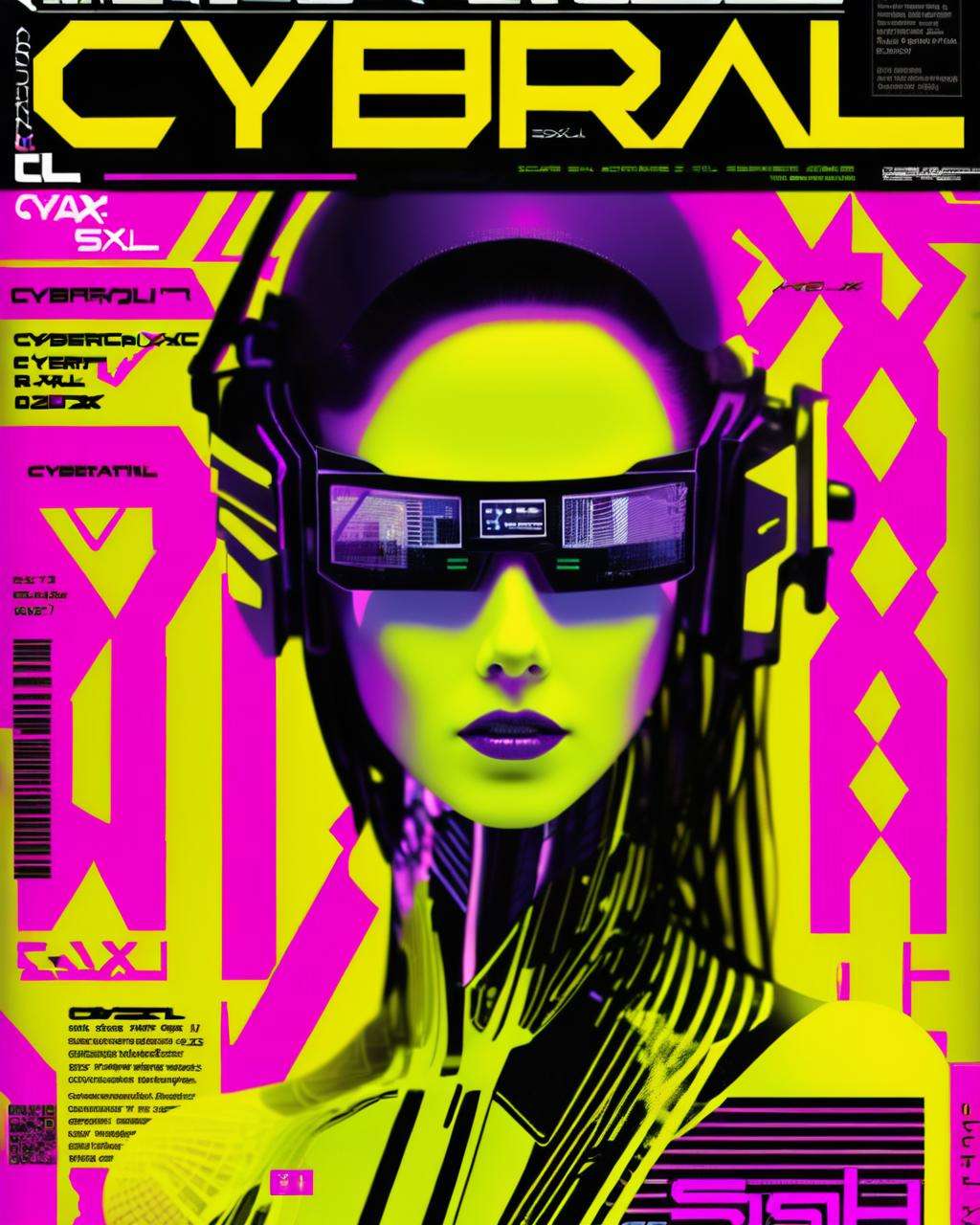 a cyberpunk magazine cover,  ((fashion cover, "cybergraphic sdxl" write on it))<lora:cybergraphic_sdxl:1.0>