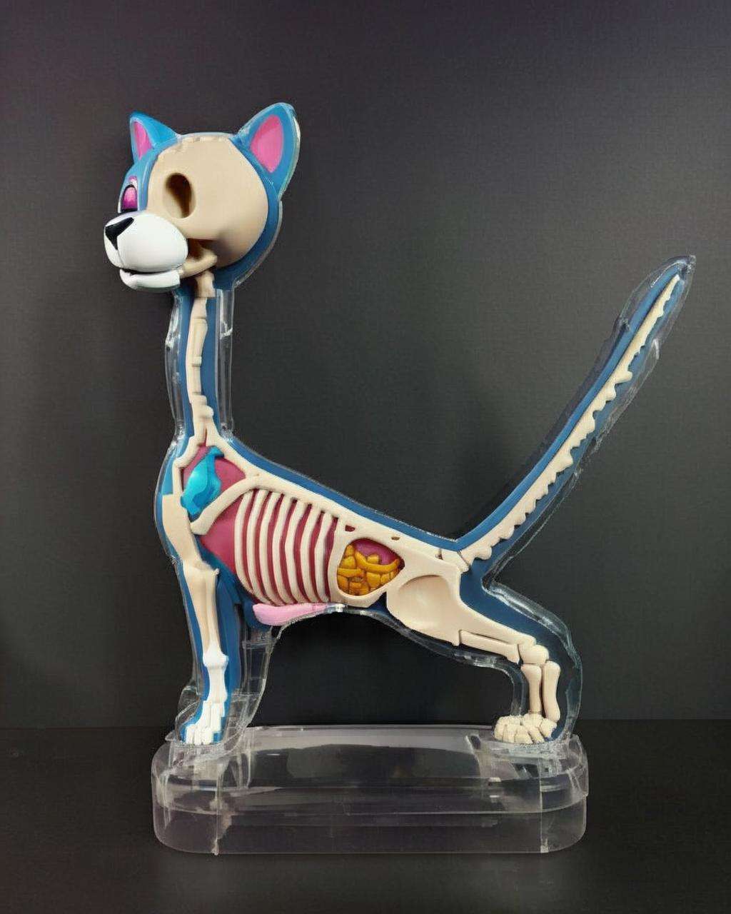 Bagheera , x-ray, skeleton visible<lora:skeleton_toy_sdxl:1.0>