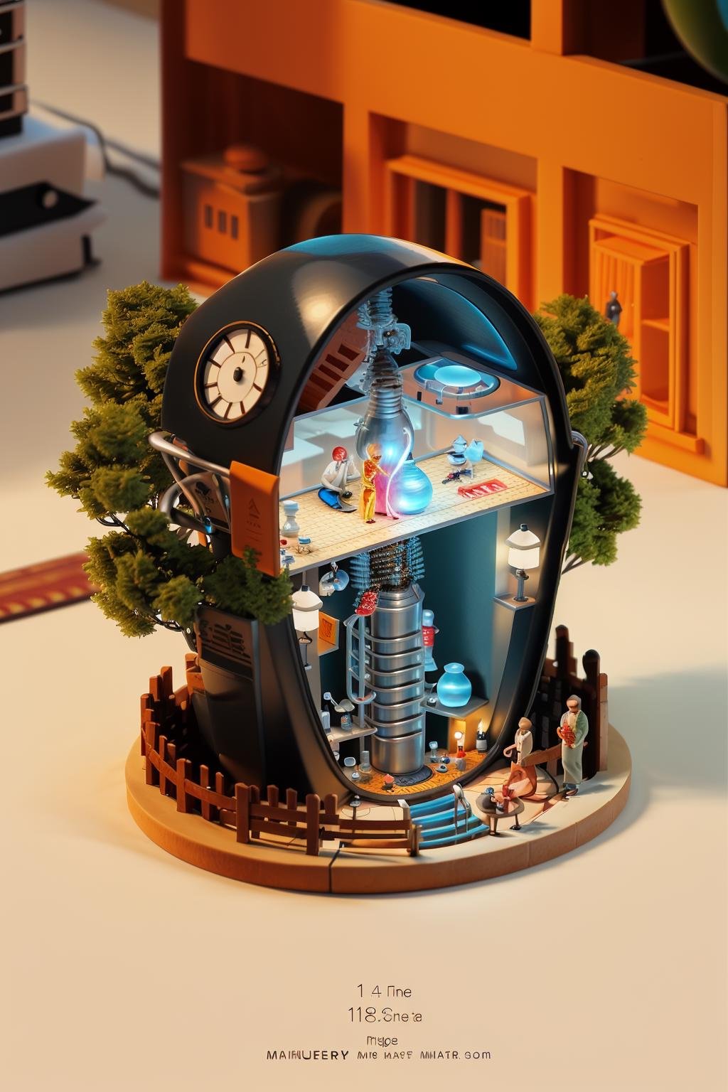 a miniature, Chris LaBrooy, detailed illustration, microverse_creator