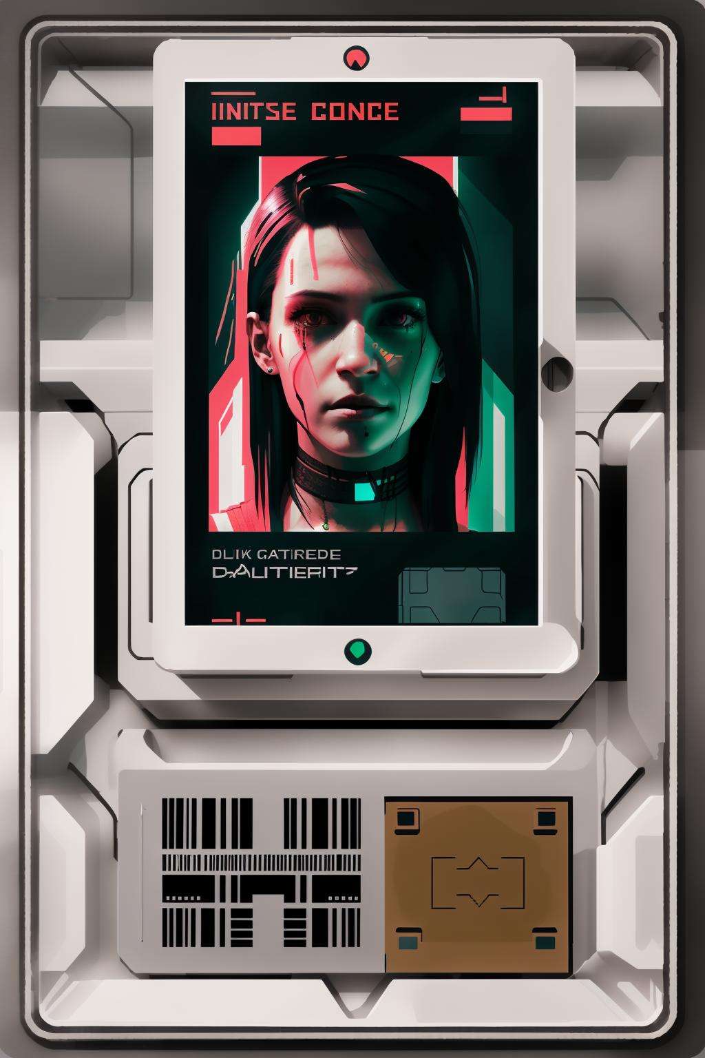 cyber_id ,  scan of id, cyberpunk art, 