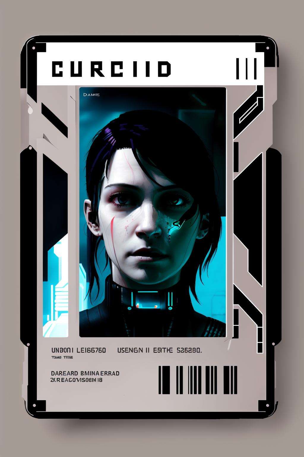 cyber_id ,  scan of id, cyberpunk art, 