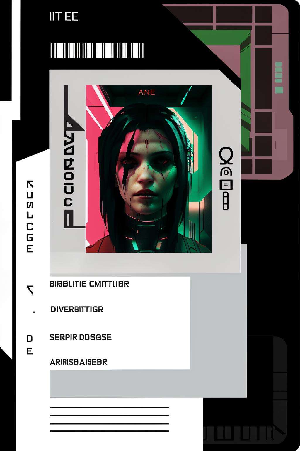 cyber_id ,  scan of id, cyberpunk art, 