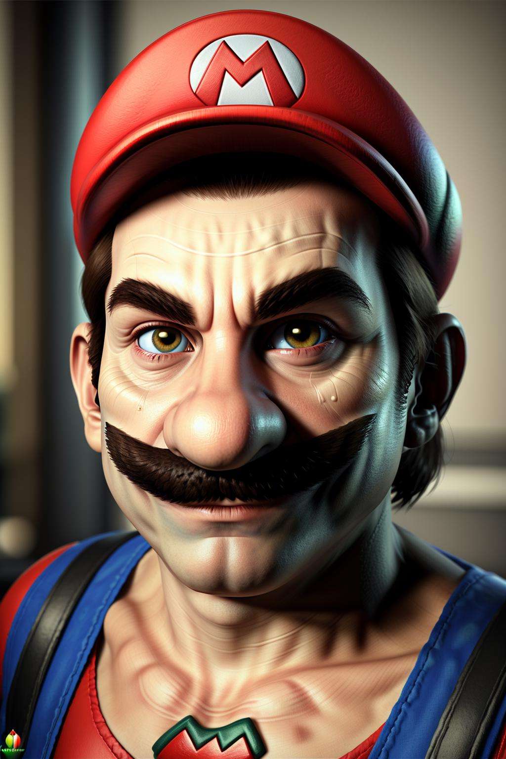 photo of person in real life , real_mario , ultra realistic, detailed skin, real life
