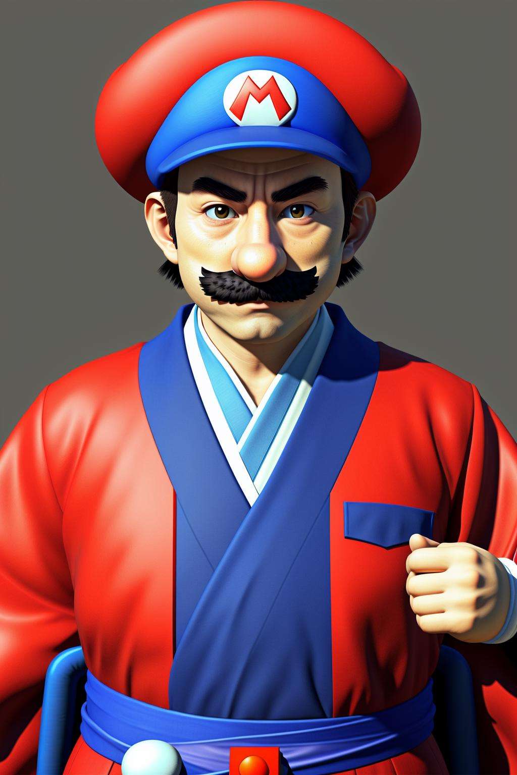 photo of person wearing a kimono, real_mario , ultra realistic, detailed skin, real life