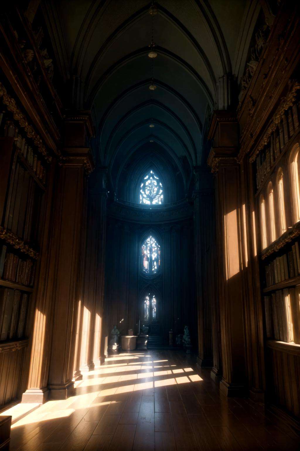 (highly detailed:1.3), <lora:wrench_elven_arch-04:0.9>, wrench_elven_arch, a luminous elven library guarded by statues of mythical creatures, its shelves housing tomes that hold the wisdom of ages,Ultra-detail, (highres:1.1), best quality, (masterpiece:1.3), cinematic lighting,  <lora:add_detail:0.5>,  <lora:epi_noiseoffset2:1> 