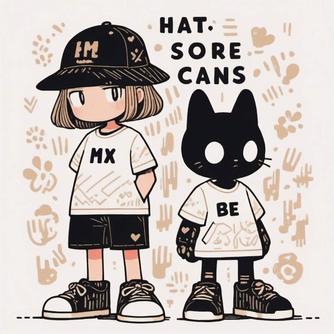 hat,shorts,baseball cap,1boy,shirt,male focus,shoes,short sleeves,solo,limited palette,gloves,holding,standing,closed mouth,heart,blush stickers,v-shaped eyebrows,full body,backwards hat,bule theme,