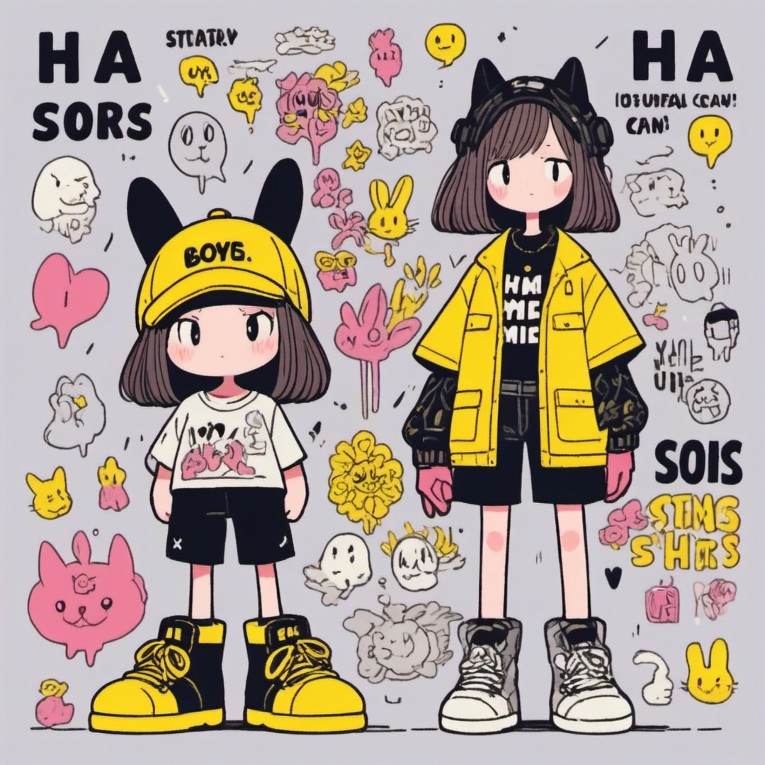 hat,shorts,baseball cap,1boy,shirt,male focus,shoes,short sleeves,solo,limited palette,gloves,holding,standing,closed mouth,heart,blush stickers,v-shaped eyebrows,full body,backwards hat,bule theme,