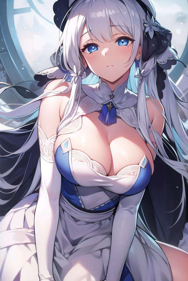 illustrious, <lora:illustrioustest:1>,illustrious, blue eyes, hair ornament, hair ribbon, long hair, mole, mole under eye, white hair,BREAK dress, elbow gloves, gloves, hat, ribbon, white dress, white gloves, white headwear,BREAK looking at viewer,BREAK outdoors,BREAK <lora:GoodHands-vanilla:1>, (masterpiece:1.2), best quality, high resolution, unity 8k wallpaper, (illustration:0.8), (beautiful detailed eyes:1.6), extremely detailed face, perfect lighting, extremely detailed CG, (perfect hands, perfect anatomy),