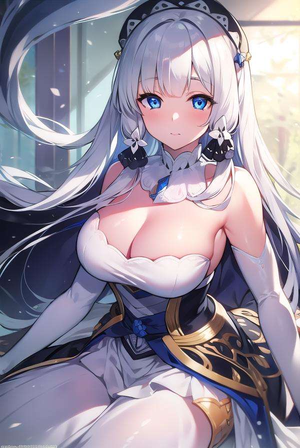 illustrious, <lora:illustrioustest:1>,illustrious, blue eyes, hair ornament, hair ribbon, long hair, mole, mole under eye, white hair,BREAK dress, elbow gloves, gloves, hat, ribbon, white dress, white gloves, white headwear,BREAK looking at viewer,BREAK outdoors,BREAK <lora:GoodHands-vanilla:1>, (masterpiece:1.2), best quality, high resolution, unity 8k wallpaper, (illustration:0.8), (beautiful detailed eyes:1.6), extremely detailed face, perfect lighting, extremely detailed CG, (perfect hands, perfect anatomy),