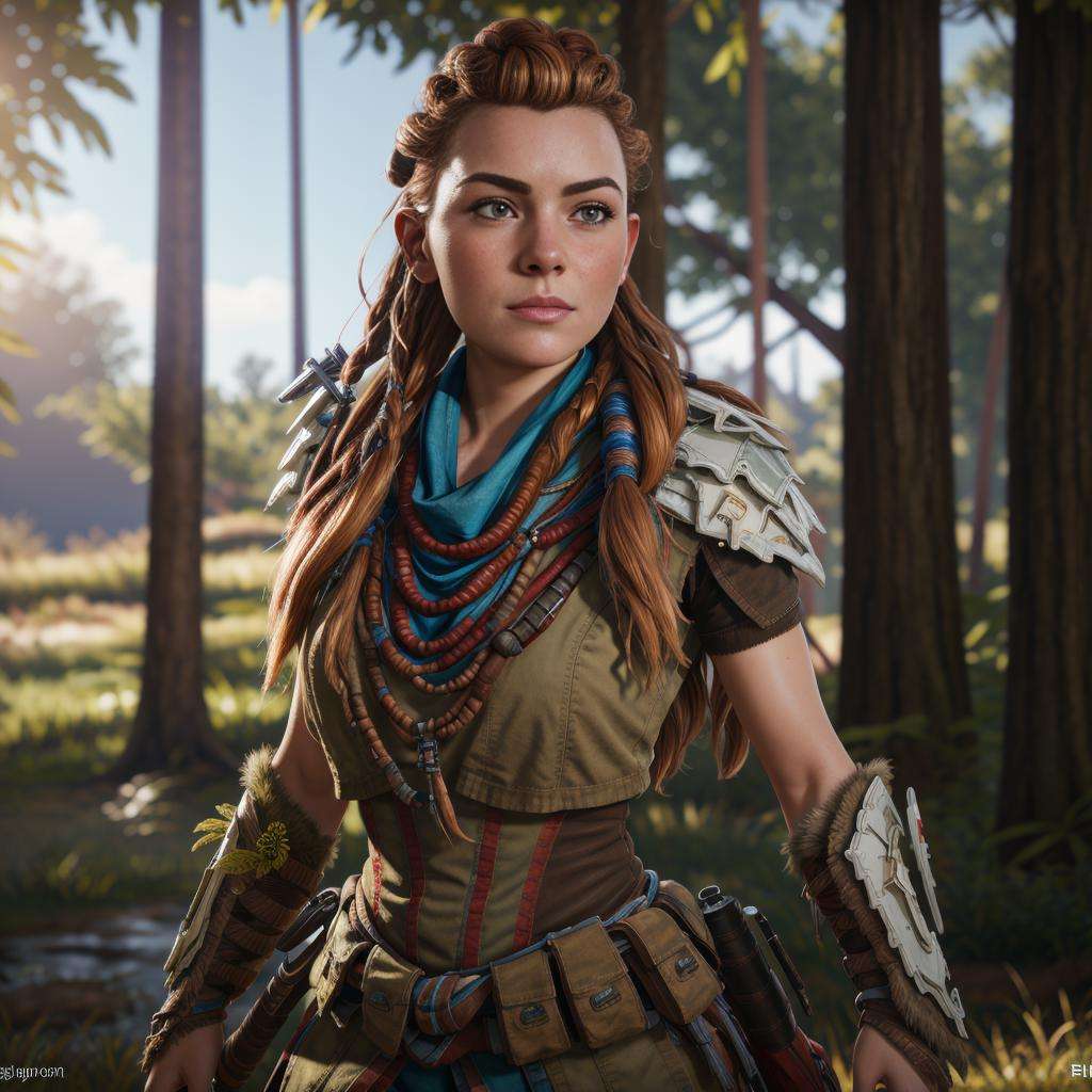 <lora:Aloy_v1.0:0.7> photo of aloy, fullbody photo, masterpiece, (((highres, photorealistic, best quality, perfect lighting))), adult, mature, female, 1girl, 8k,  realistic, photo-realistic, ultra-detailed,(portrait photo of aloy in forest, masterpiece, best quality, highest quality, cinematic lighting, (volumetric lighting), extremely detailed CG unity 8k wallpaper, focused, 8k wallpaper, 4k wallpaper, extremely detailed, ultra realistic, photorealistic, sharp focus, HDR, (high contrast), photograph, detailed and intricate, instagram, portrait, highly detailed, sharp focus, illustration, cinematic lighting )