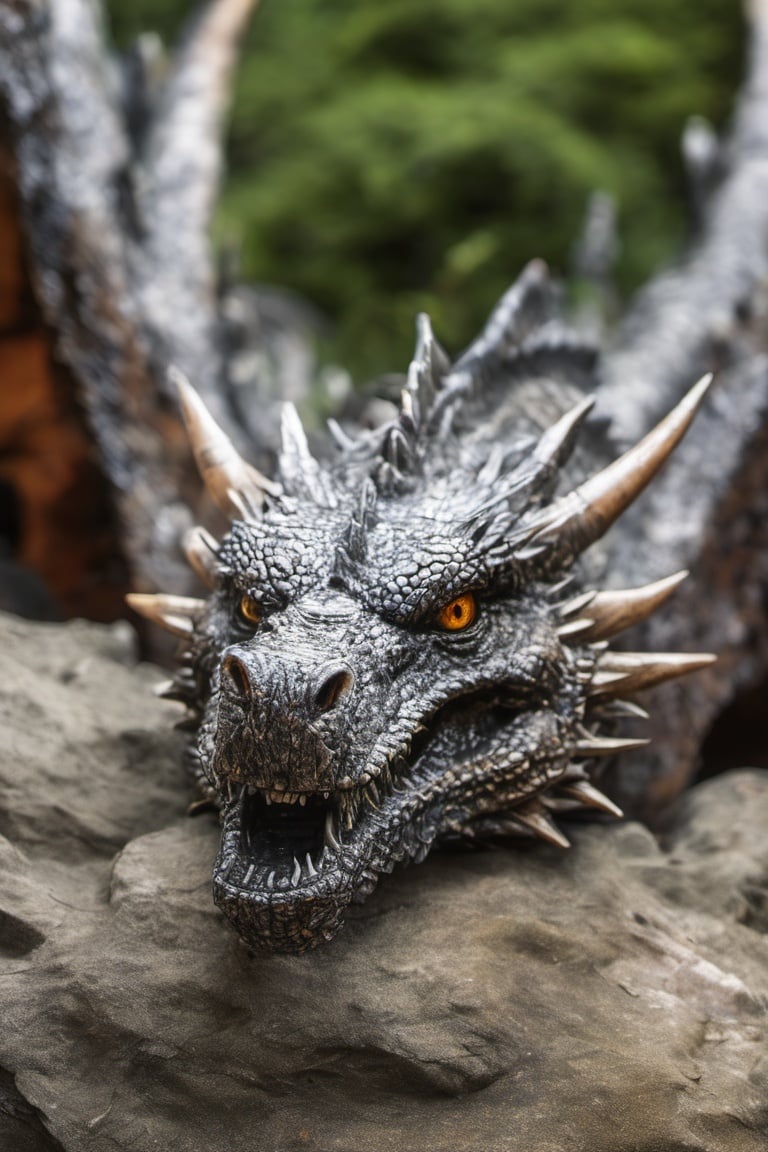 dragon looking at the camera,real life,ultra-realistic,