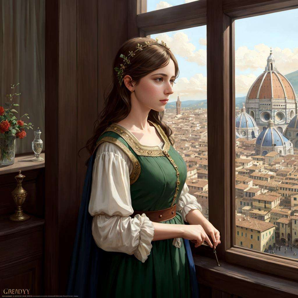 peasant,feudal,italy,italy City-states,Florence,Venice,Rome,Milan,Genoa,Naples,Pisa,Bologna,Siena,Verona,ruins,europe, italian medieval clothes,mediterranean,modelshoot style, (extremely detailed CG unity 8k wallpaper), full shot body photo of the most beautiful artwork in the world, medieval, professional majestic oil painting by Ed Blinkey, Atey Ghailan, Studio Ghibli, by Jeremy Mann, Greg Manchess, Antonio Moro, trending on ArtStation, trending on CGSociety, Intricate, High Detail, Sharp focus, dramatic, photorealistic painting art by midjourney and greg rutkowski