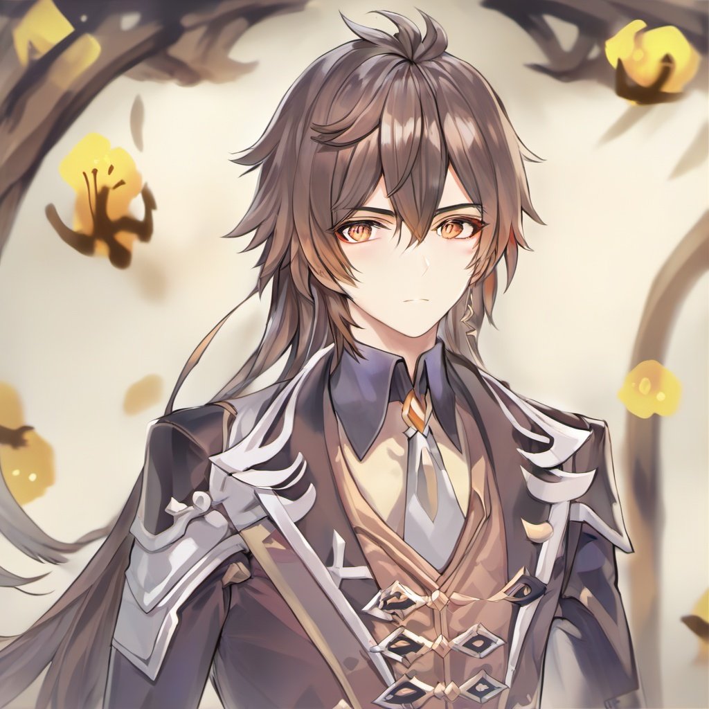 zhongli, male focus, solo, zhongli (genshin impact), 1boy, long hair, ,mooooko