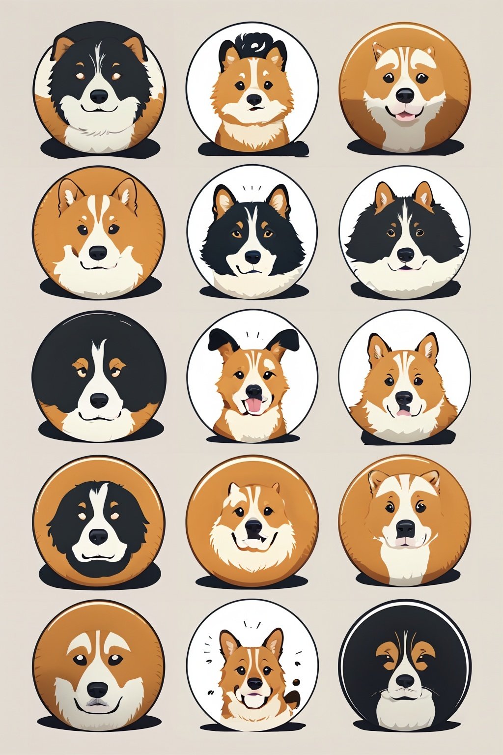 MG_ip, Pixar,corgi,emotions,corgi,side-by-side