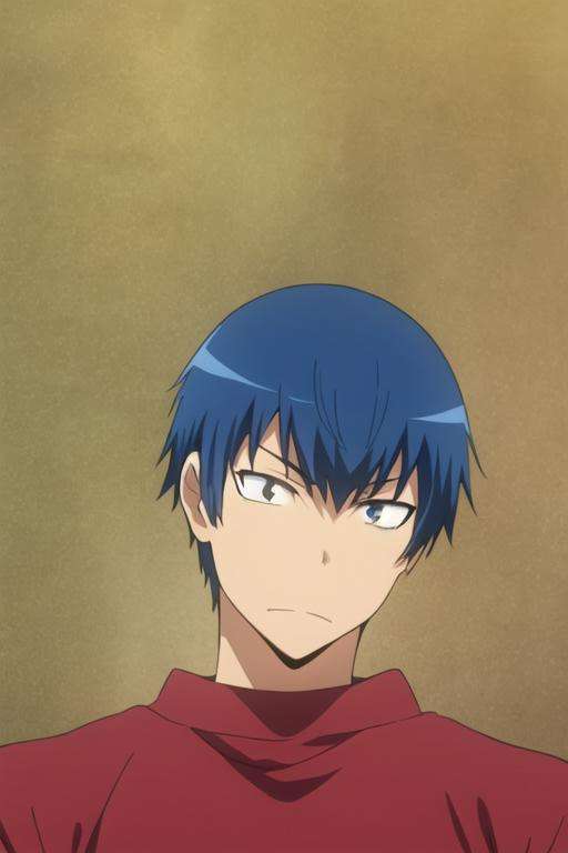 masterpiece, best quality, wallpaper, 1boy, solo, male focus, looking at viewer, upper body, , <lora:ryuuji_takasu:0.72>, ryuuji_takasu, blue hair, sanpaku