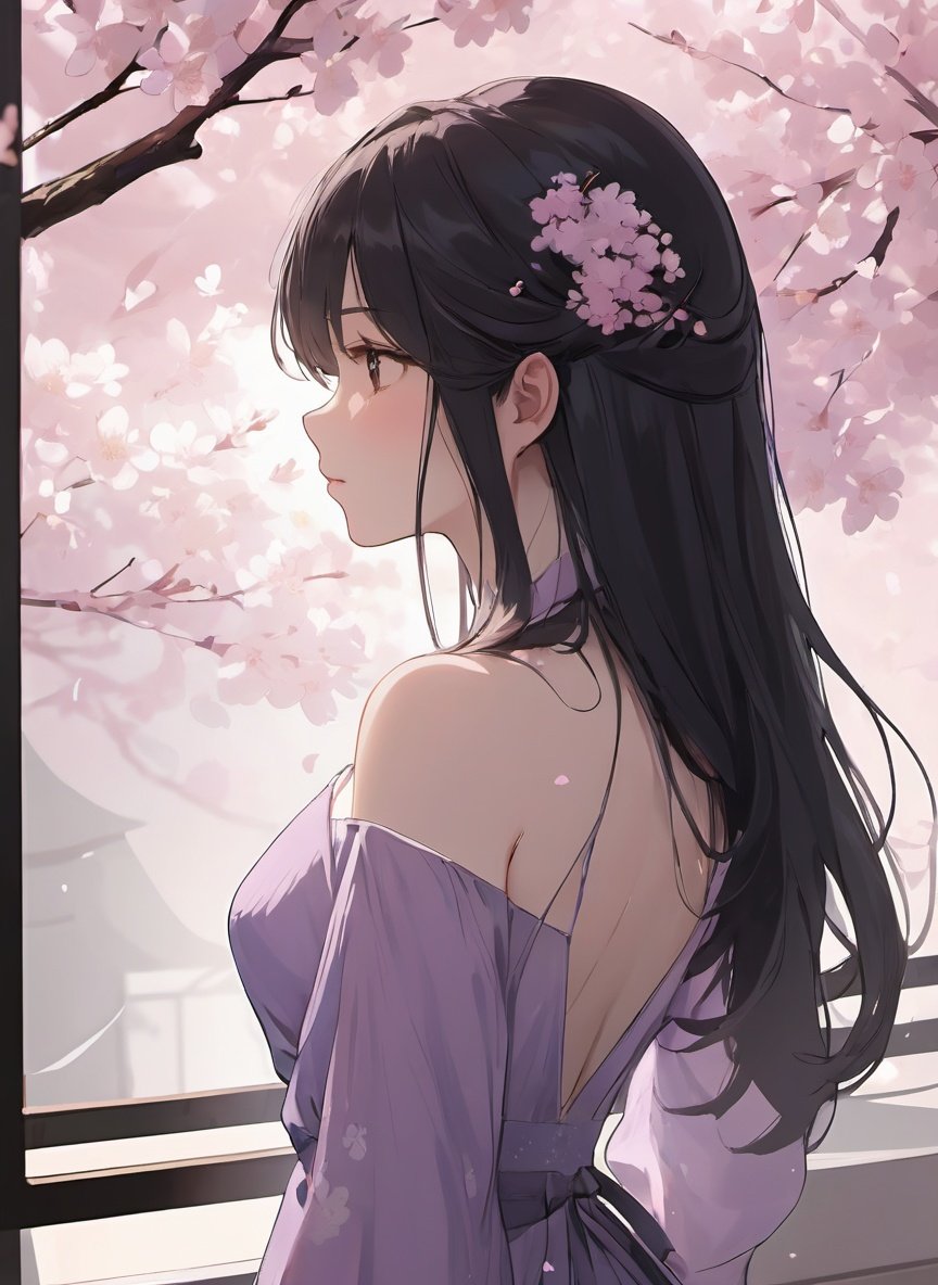 Darkiungle sat quietly by the window, gazing at the cherry blossoms floating outside. The gentle sunshine sprinkled on her delicate face, turning her fairThe skin is set off more and more brightly.She was wearing a lavender dress, with a light and soft material that outlined her slender figure. At the neckline of the skirt, you can vaguely seeHer flat chest.At this moment, a gentle breeze blew and stirred her long black hair. Darkjungle couldn't help but sneeze lightly and wrapped his hands around his body.