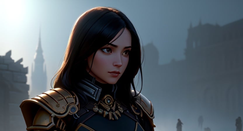 (best quality: 1.2), (masterpiece: 1.2), (realistic: 1.2), !Female Cultist portrait, biomechanical techwear armor made of human bones, backlighting, shallow depth of field, dark fantasy setting, on eye level, scenic, masterpiece