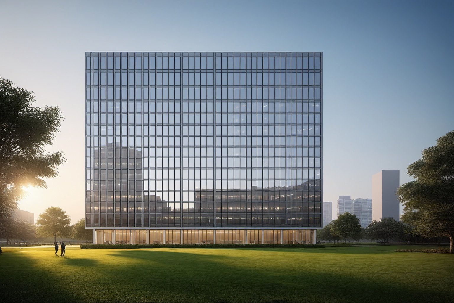 (masterpiece), best quality,8K,no humans, outdoors,bangonglou,office building,scenery, outdoors, sky,tree, reflection,cityscape, grass, day, building,window,  <lora:ZSofficeV1.0:0.5>