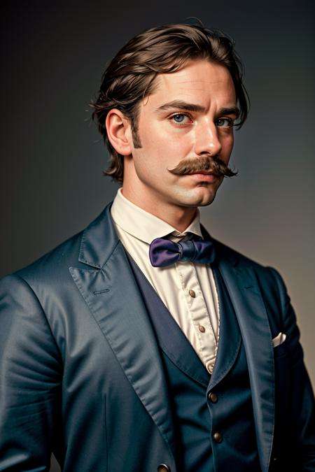 Hyper detailed captivating photograph portrait of a cool and confident victorian gentleman with moustache, | victorian lounge background | award winning realistic photograph by the world best portrait photographer, nikon lens, breathtaking, vibrant pastel colour scheme, groundbreaking, superb, outstanding, lensculture portrait awards, photoshopped, dramatic lighting, 8 k, hi res, RAW photo, full sharp, (FullHD epic wallpaper) 8k uhd, dslr, soft lighting, high quality, film grain, Fujifilm XT3