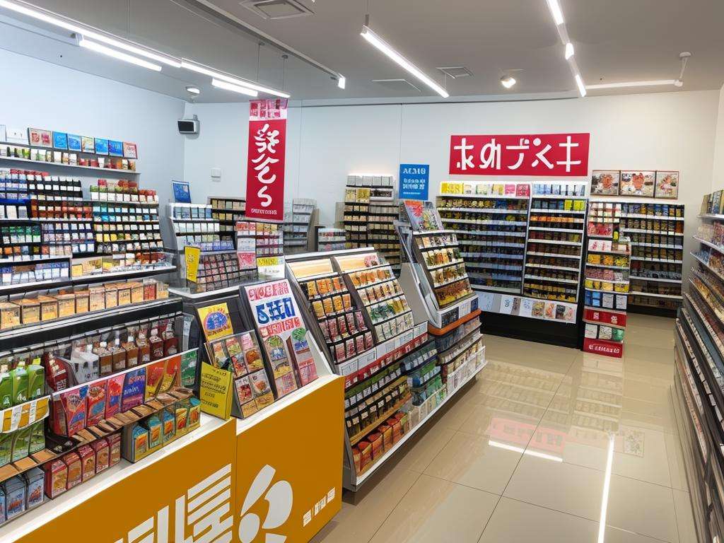 masterpiece, best quality, ultra-detailed, illustration,konbini, cashier, shop, indoors,convenience store, <lora:Konbini_V4-000004:1>