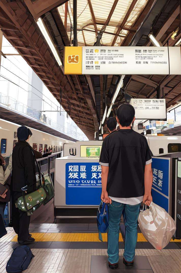masterpiece, best quality, ultra-detailed, extremely detailed, illustration,kaidan, STOKYO, train station, 6+boys, multiple boys, scenery, indoors, bag, blurry, train interior, multiple girls, sitting, ground vehicle, blurry foreground, standing,  <lora:STOKYO_V2_1_MIDD:1>
