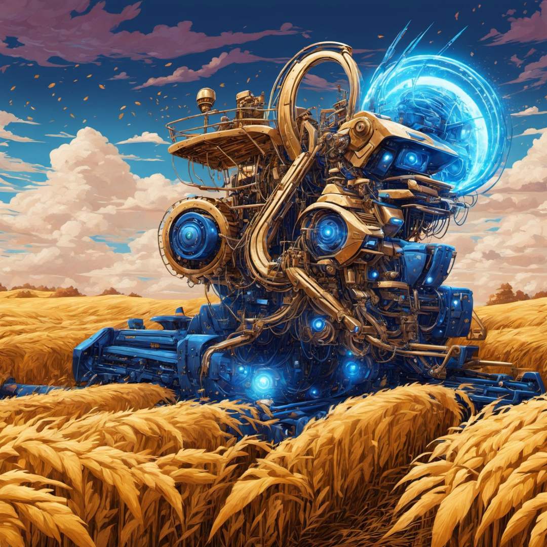 <lora:AetherPunkAI:1> AetherPunkAI combine harvester  , (Highly detailed, amazing fantasy setting), (Shiny Impressive lighting), (Colorful, Ultra stylized, High quality, Highly detailed, Sharp, 8K UHD), (trending on artstation)