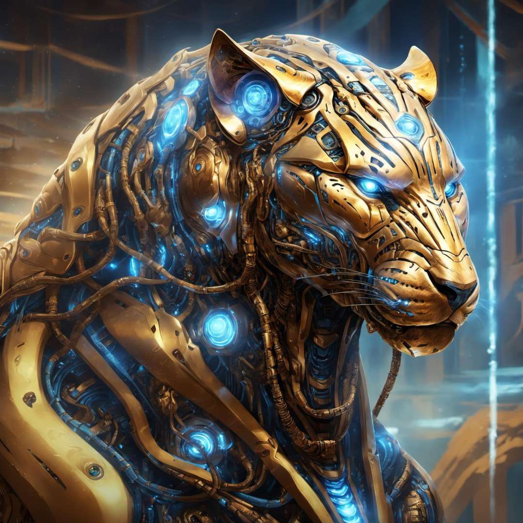 <lora:AetherPunkAI:1> AetherPunkAI robot tiger  , (Highly detailed, amazing fantasy setting), (Shiny Impressive lighting), (Colorful, Ultra stylized, High quality, Highly detailed, Sharp, 8K UHD), (trending on artstation)