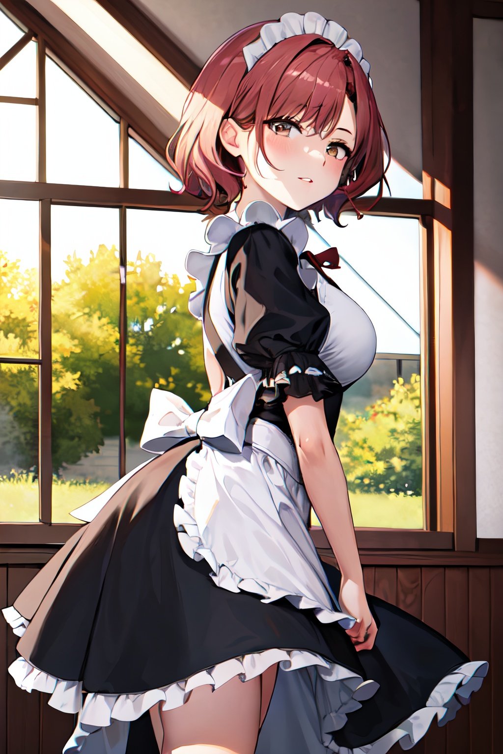 masterpiece, best quality, highres, madoka, maid