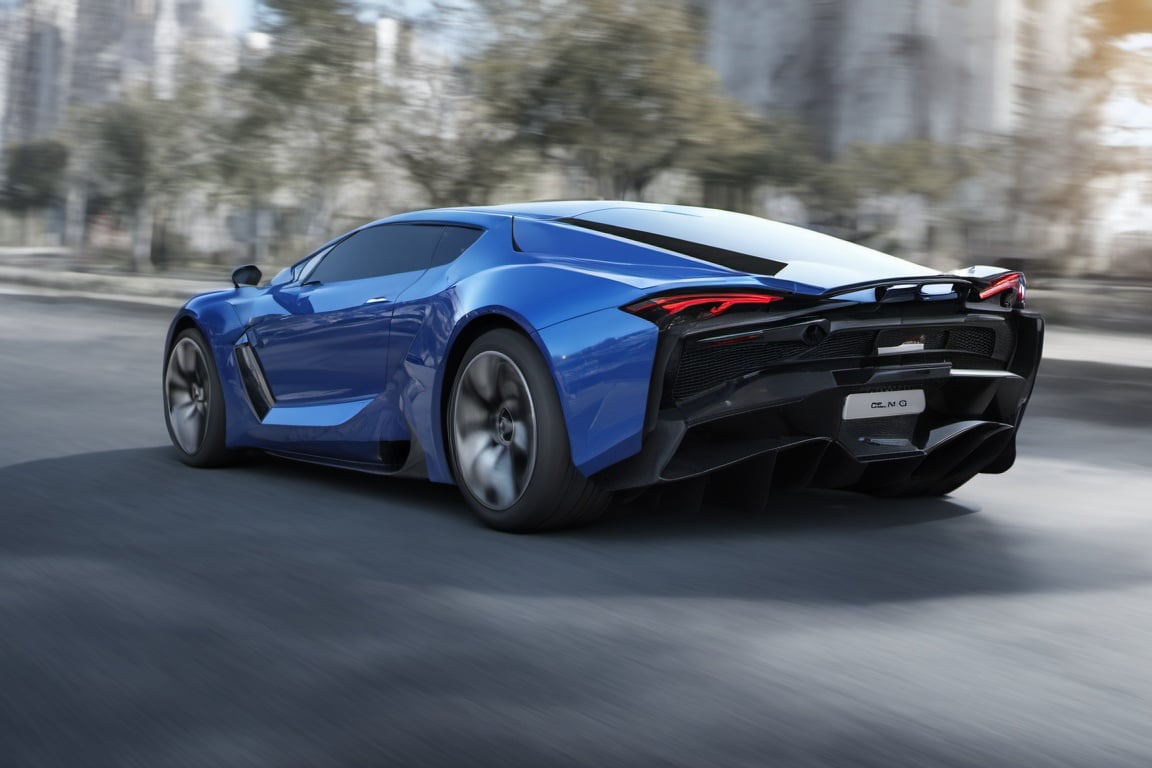  high_resolution, high detail, future car, blue colour, realistic, realism