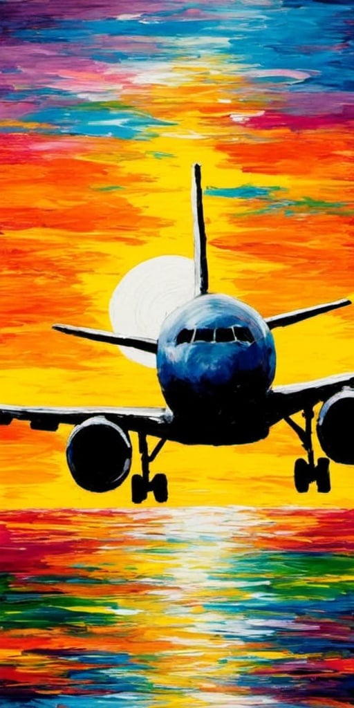 airplane,CRAYON ART