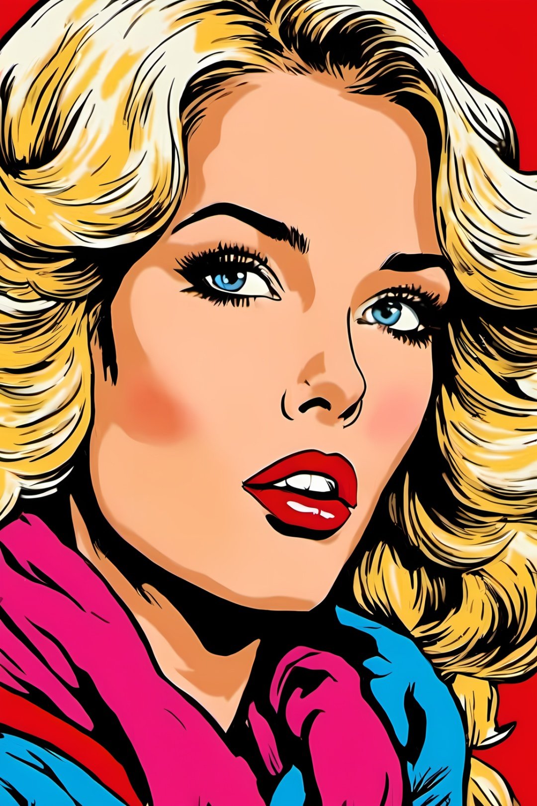 pop art, 1girl, high_resolution, high detail, 