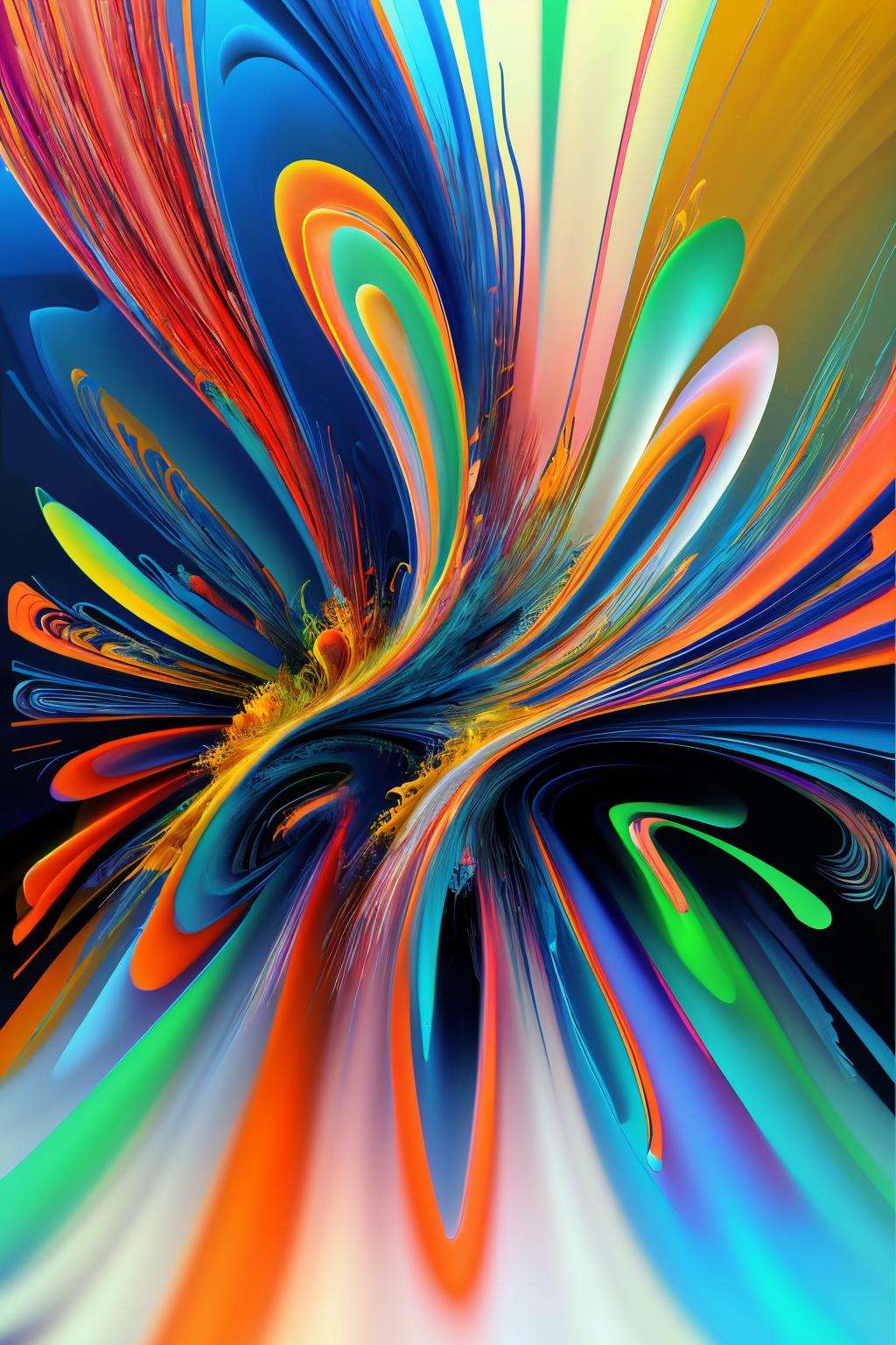 Abstract digital painting with flowing organic forms, abstract:0.8, dynamic design:0.7, fluid shapes:0.6, visual movement:0.5.  , wallpaper_X