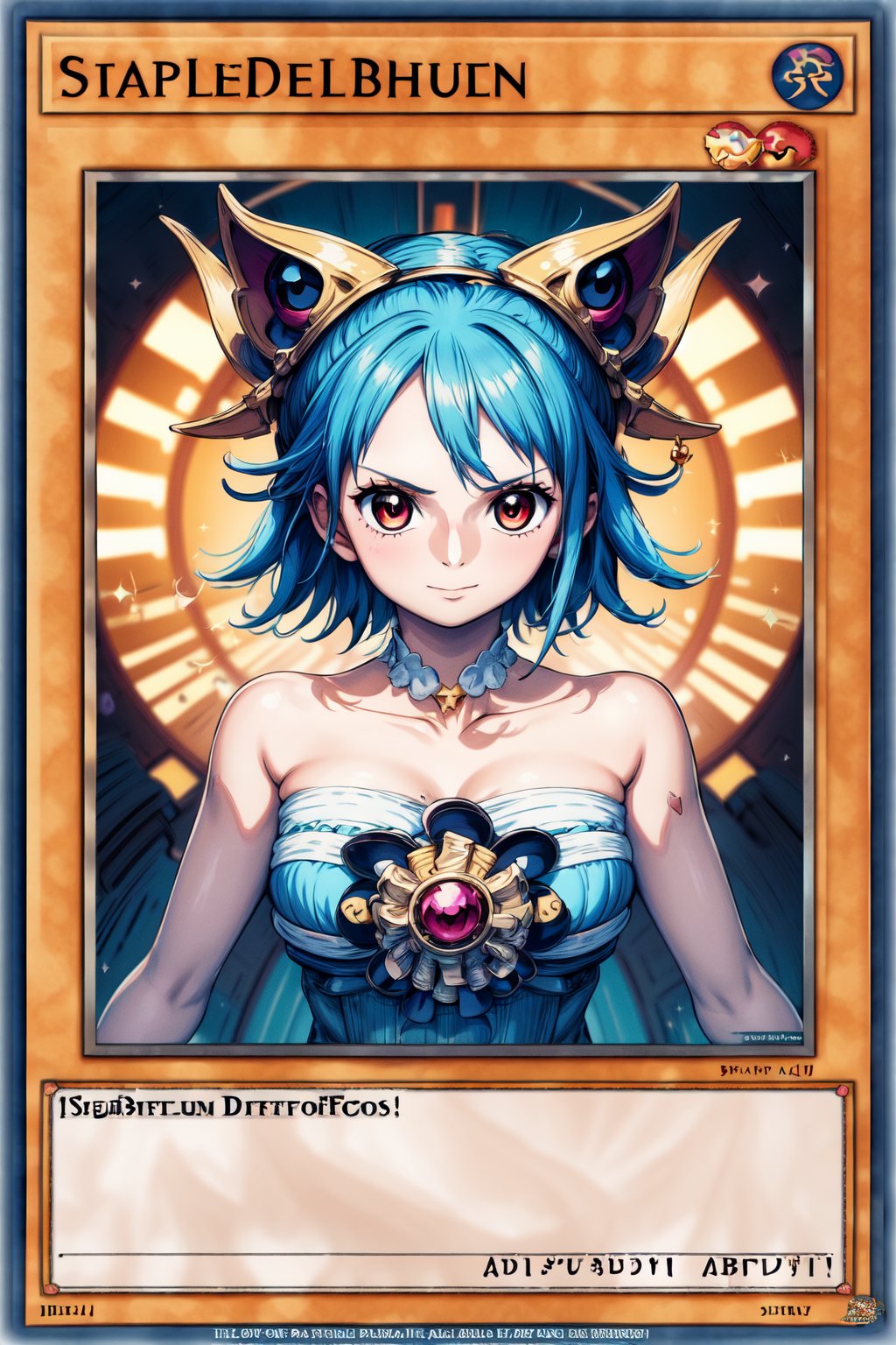 masterpiece,  best quality,  1girl,  yugioh_card, (anime style), NamiOP, looking at viewer,  sky, <lora:EMS-33489-EMS:0.800000>, , <lora:EMS-179-EMS:0.400000>, , <lora:EMS-31620-EMS:1.000000>