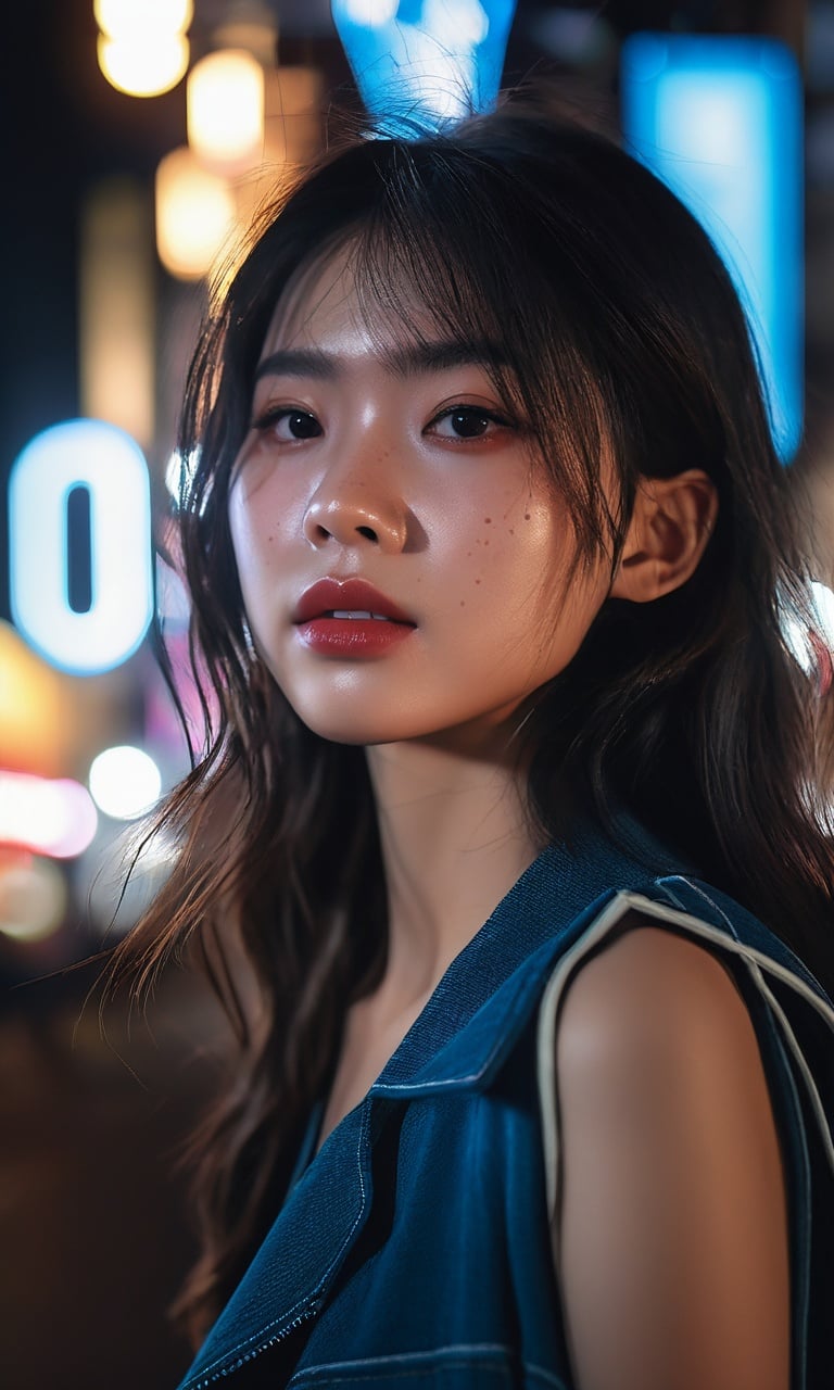 xsfantasy,(RAW photo, 4k, realistic, exquisitely detailed skin),masterpiece,best quality,unity 8k wallpaper,ultra detailed,cinematic look,natural skin texture,extremely realistic skin texture,finely detailed face,(film grain:1.2),cinematic angle,Fujifilm XT3,(highlydetailed),(night scene),(street corner),(1girl),(detailed lighting),(contrast),(mysterious atmosphere),vivid illumination,masterful technique,harmonious composition,immersive atmosphere,stunning visuals,