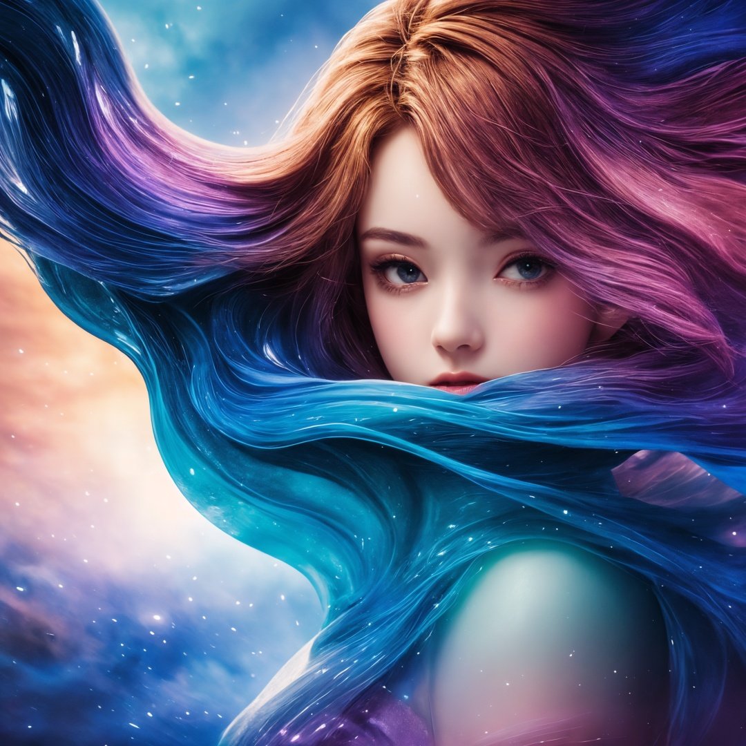  (masterpiece:1.1, highres:1.4),1 girl,(soft blending:1.2),fluid colors,dreamy washes,fantasy,dream world:1.8,cowboy shot,Fantasy Style,Sky Fantasy