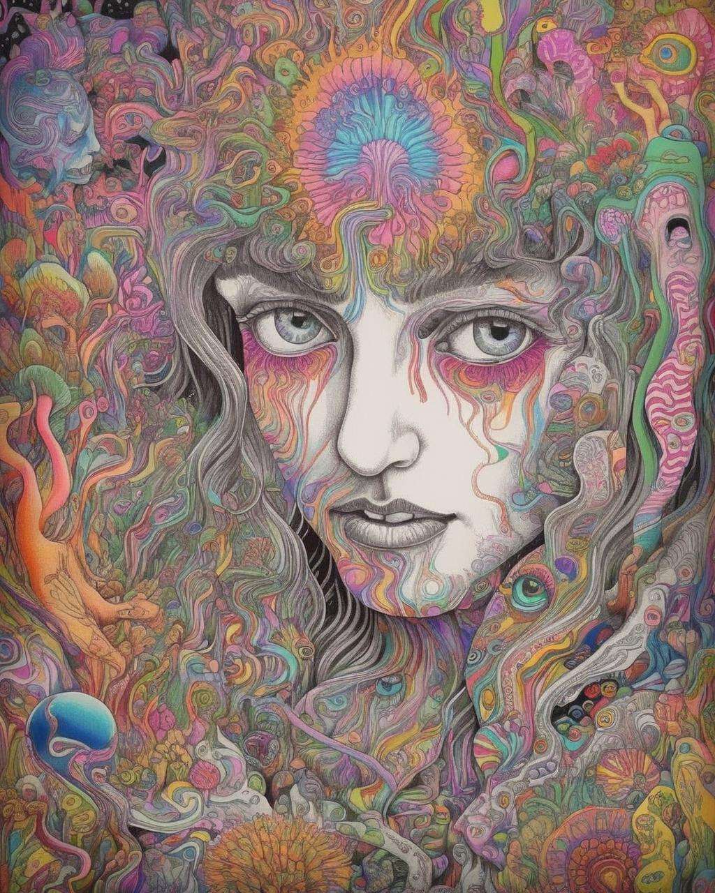 a detailed drawing, psychedelic art, <lora:MindWarp:1.0>