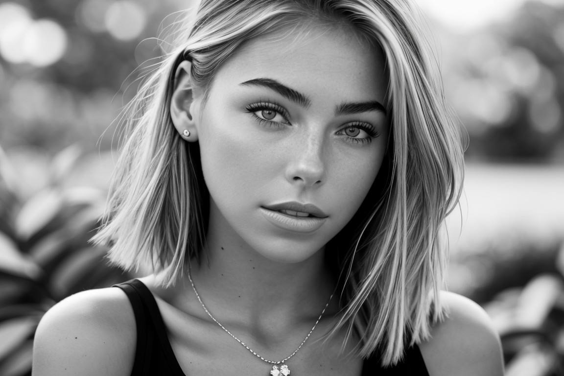 cinematic photo, 35mm photograph, film, bokeh, professional, 4k, highly detailed, photo of <lora:sd15_ElizabethTurner_mini_v1:.9> ElizabethTurner, focus on eyes, close up on face, wearing jewelry, hair styled short shag hair, black and white