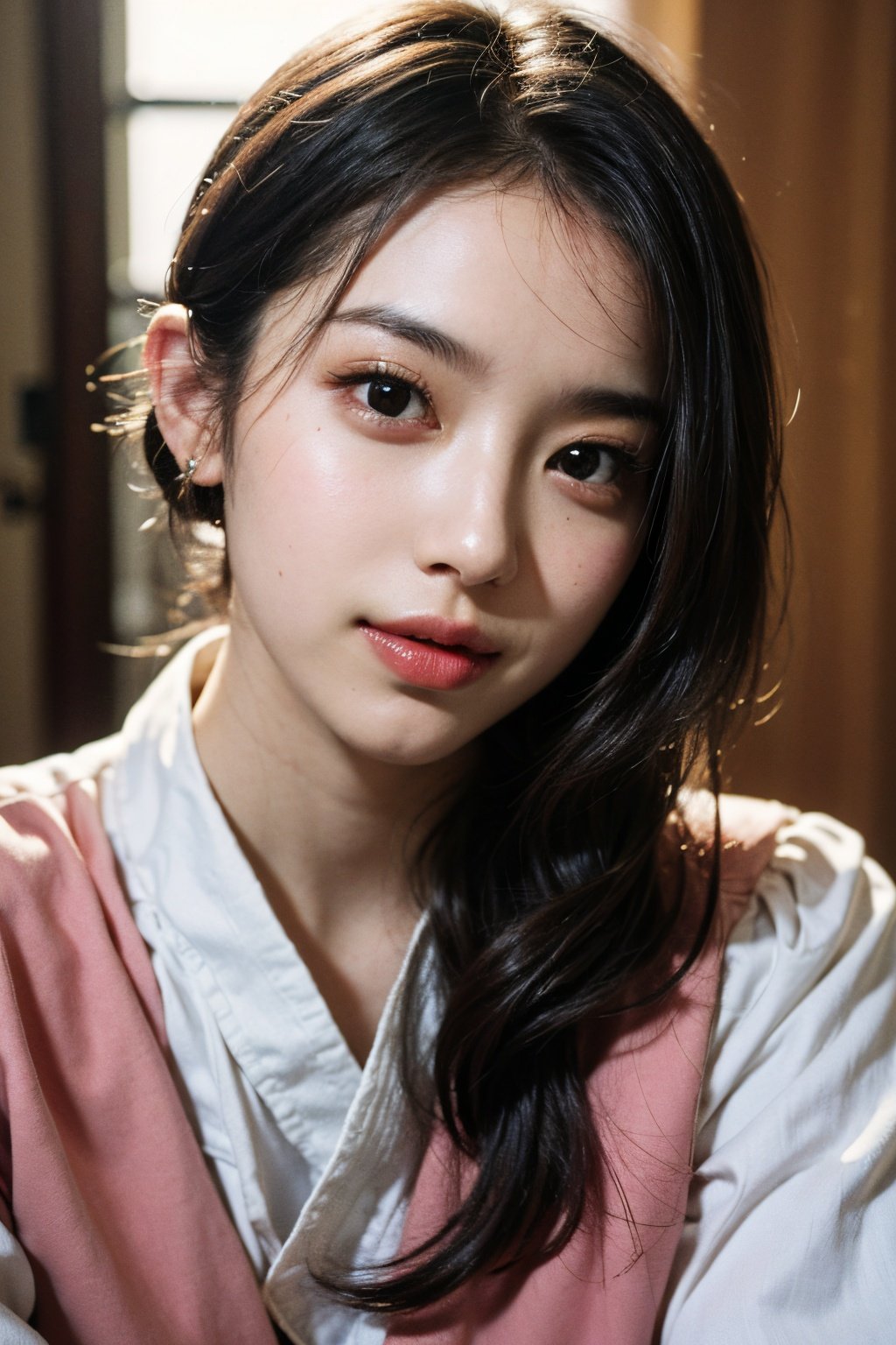 best quality, hyper realism, (ultra high resolution), masterpiece, 8K, RAW Photo,1girl, hanfu,<lora:不要油光和网红脸的loraV2:0.65> ,(beautiful face:1.8)