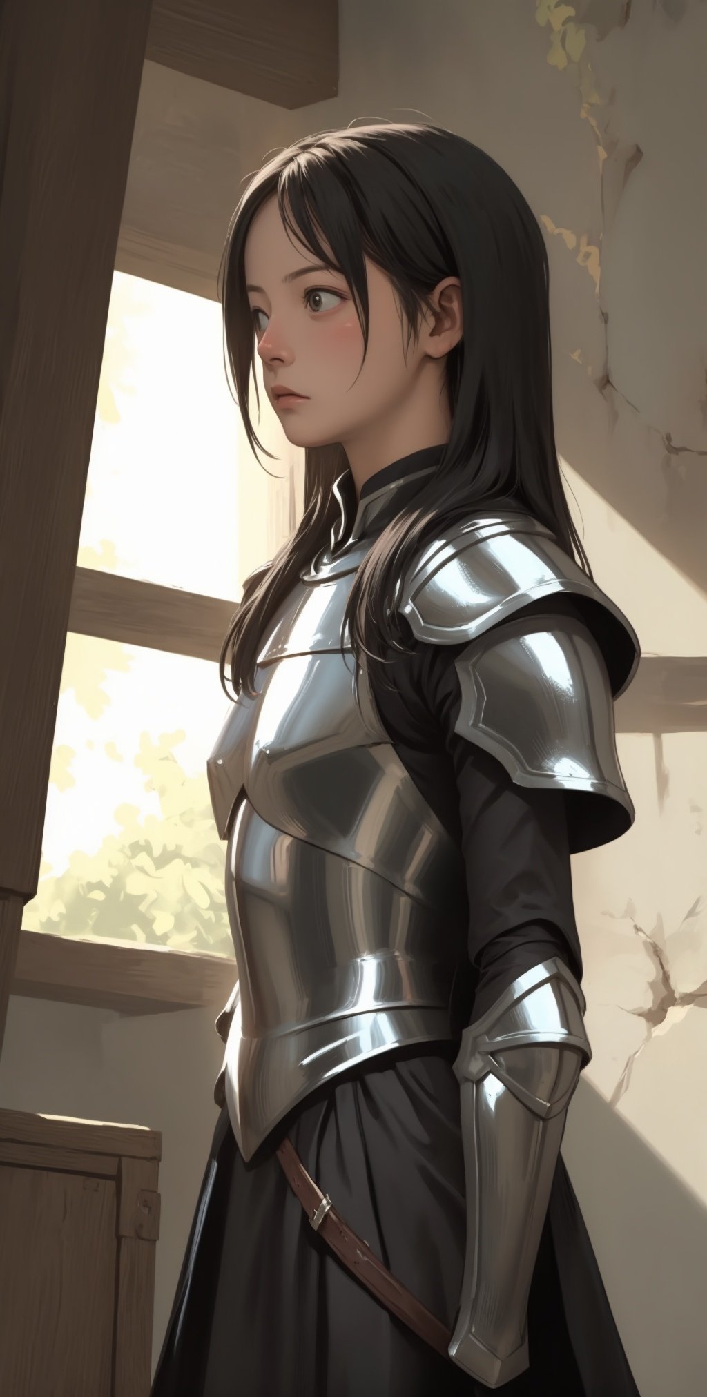 (best quality, masterpiece), 1girl, knights, wounds, armour, tired,