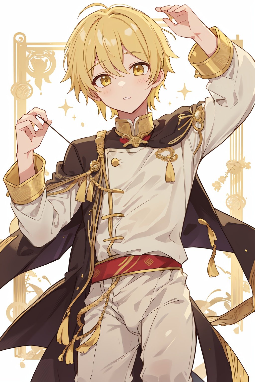 male:1,The male Western Region dancer, bulge, blonde hair, gold eyes, (male:1), WZRYdiaochanYYWN, 1BOY, shota, zycpp, 