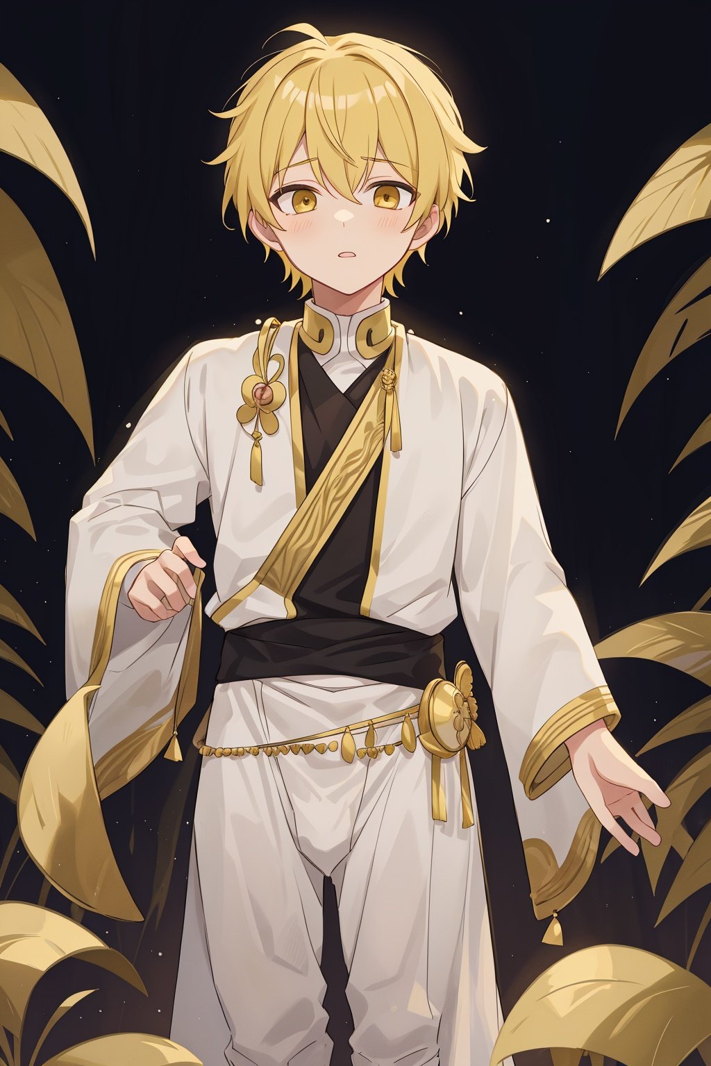 male:1,The male Western Region dancer, bulge, blonde hair, gold eyes, (male:1), WZRYdiaochanYYWN, 1BOY, shota, zycpp, 